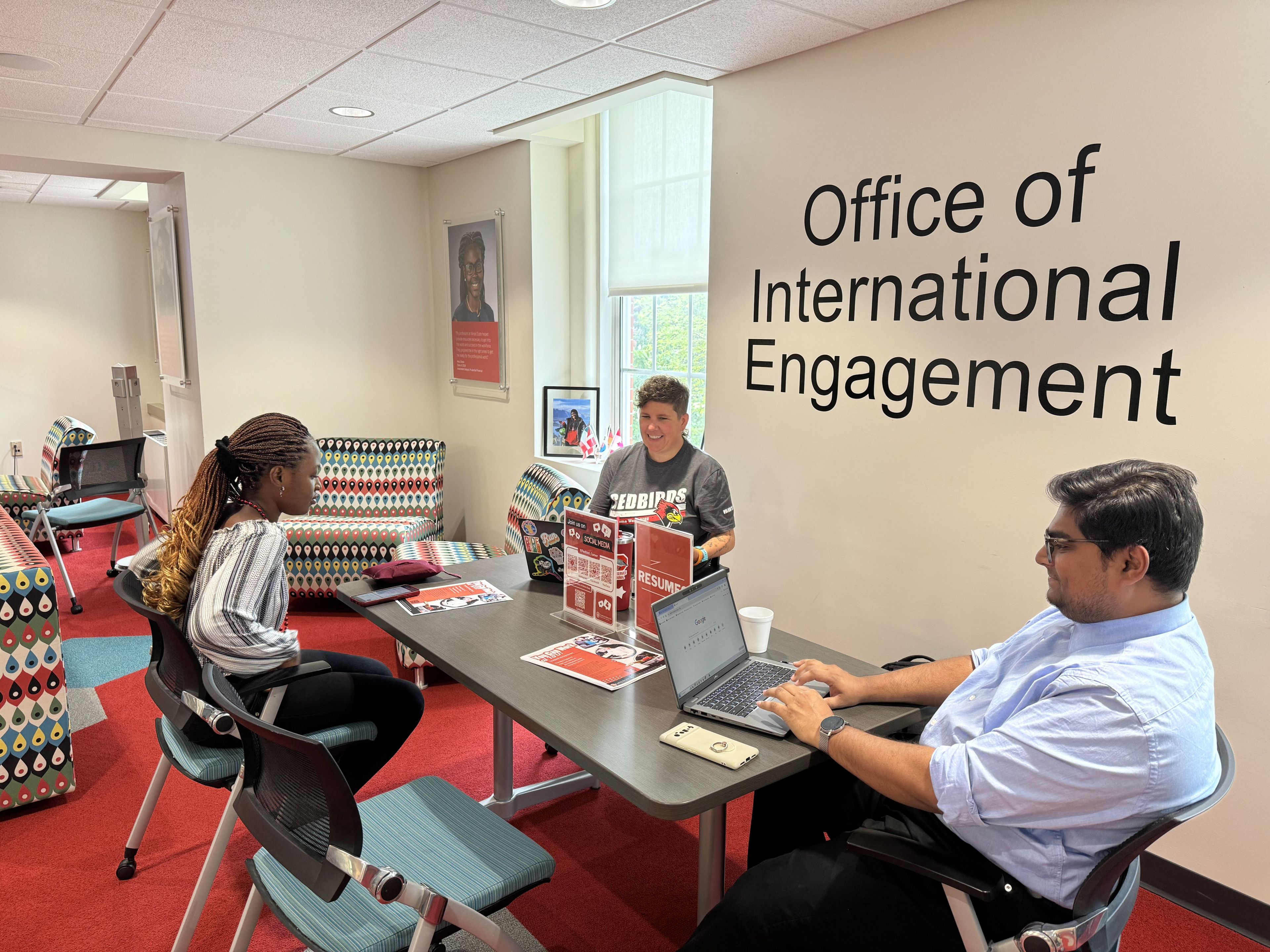 students at the Office of international engagement