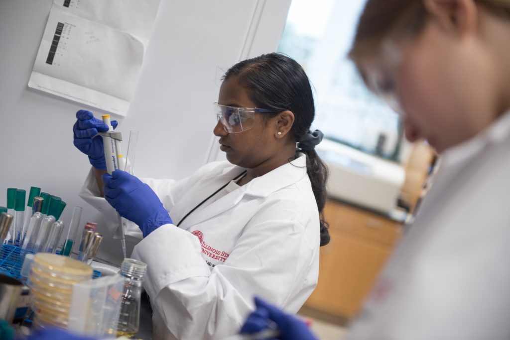 students in a lab