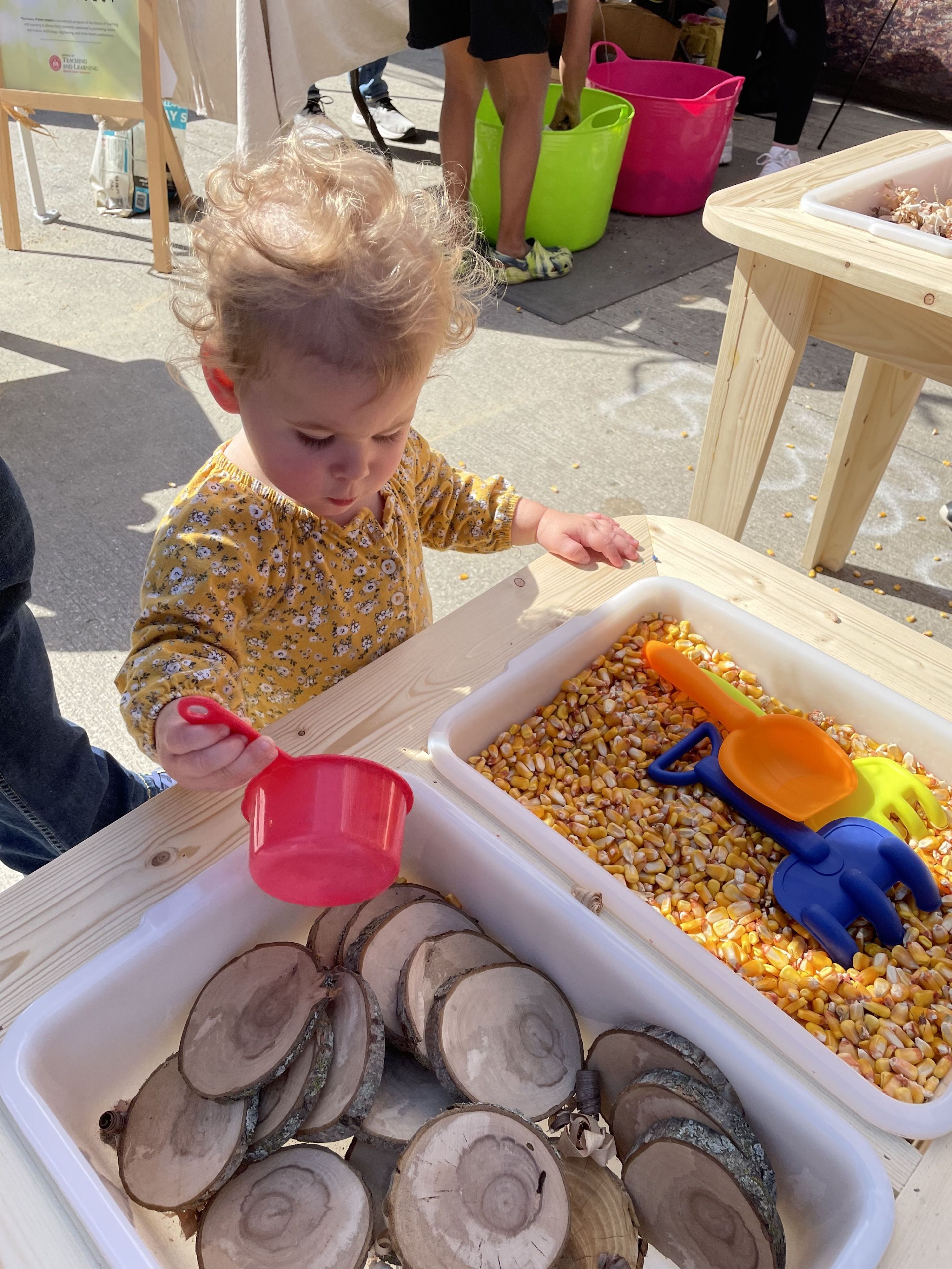 A child playing outdoors.