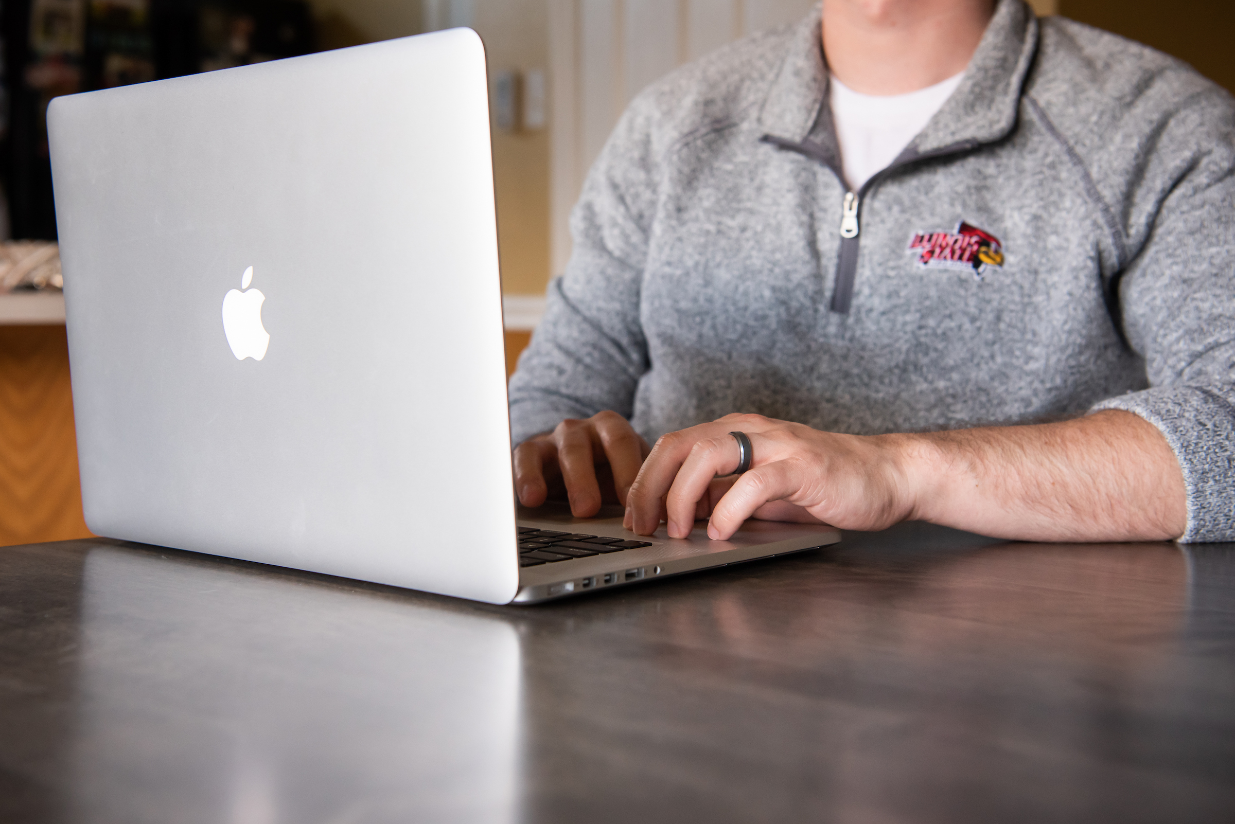 student at a computer